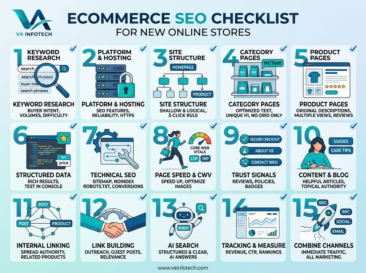 Ecommerce SEO Checklist for New Online Stores